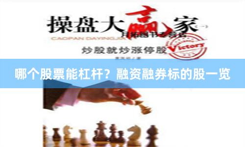 哪个股票能杠杆？融资融券标的股一览